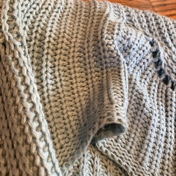 Moon & Madison knit teal poncho sweater - Picture 5 of 5